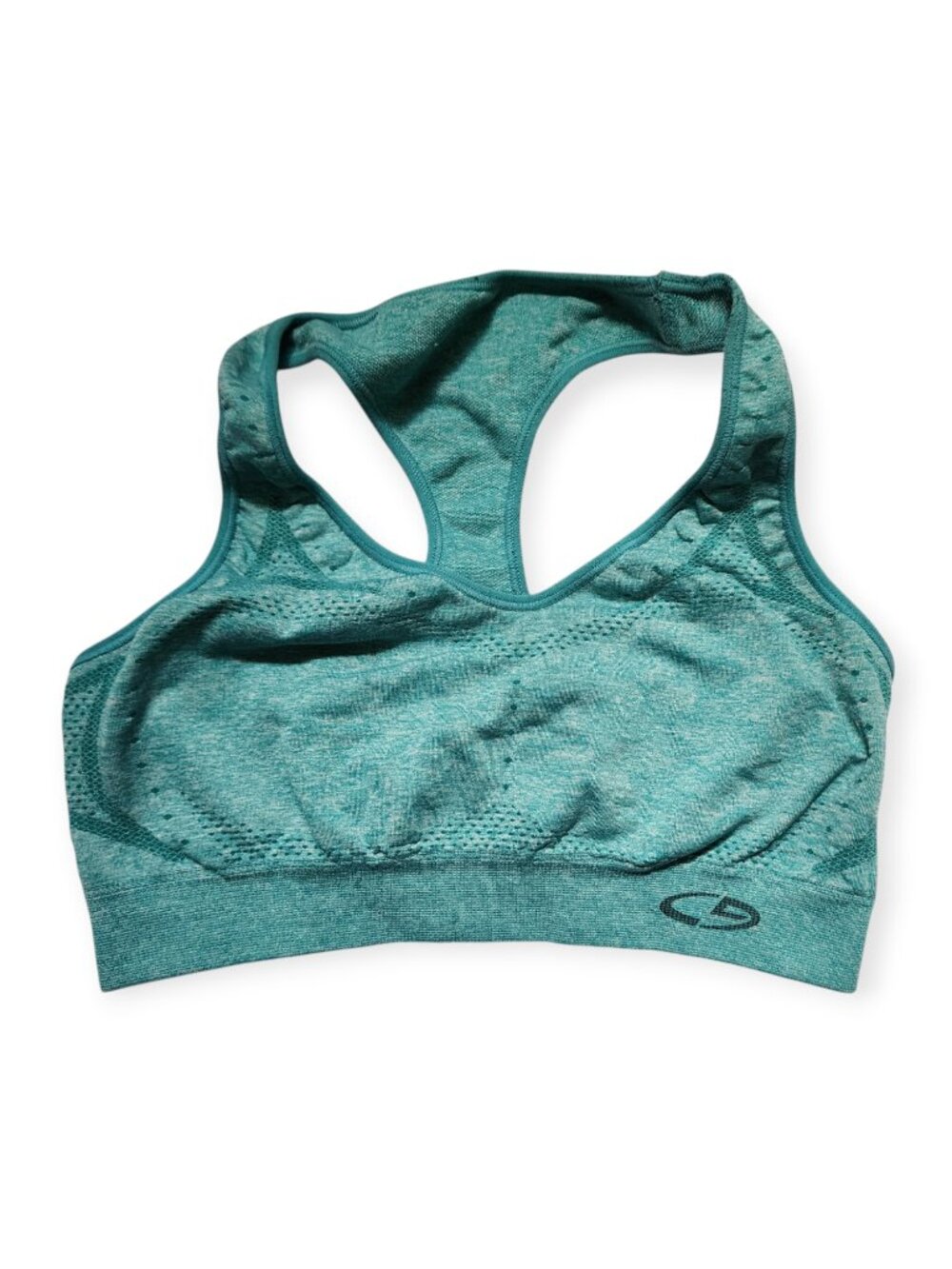 Champion Blue Seamless Racerback Sports Bra Women's XS Support Athletic Work